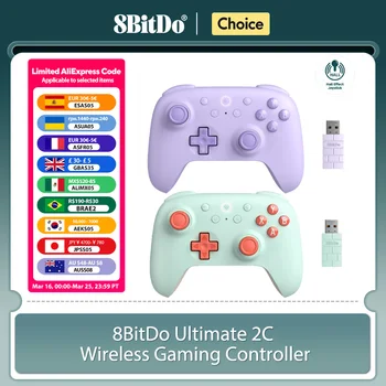 8BitDo Ultimate 2C Wireless Gaming Controller für PC, Windows 10, 11, Steam Deck, Raspberry Pi, Android