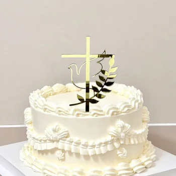 Acryl-Dekorationen, Kuchendekorationen, Heilige Kommunion-Taufdekorationen, geeignet (3 Stück)