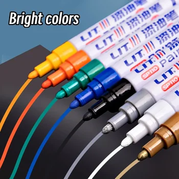 3 mm, 10 Stück, bunt, 8 Farben, permanenter Farbmarker, wasserfest, weiße Marker, Reifenprofil, Gummi, Stoff