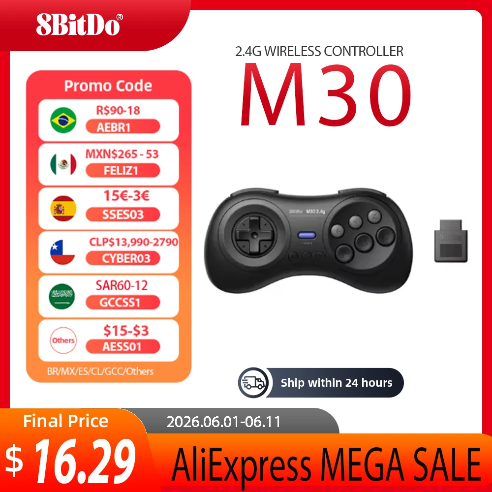 Original 8bitdo-m30 2,4g Wireless Gamepad für die