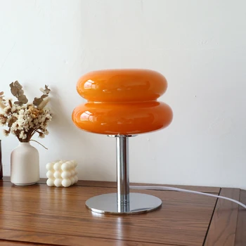 Macaron Glas Tischlampe Trikromatik Dimmen Wohnzimmer Atmosphäre Lampen Augenschutz Nachtlicht Mädchen