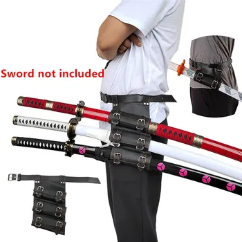 Anime Dämon Cosplay 1/2/3 Tier Set Katana Gürtel Schwert Holster Taille Halter Messer Echte Größe Japanische