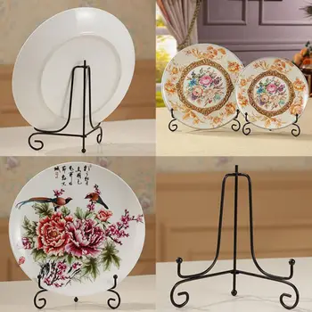 Home Dekoration Foto Sockel Buch Halter Display Stand Schwarz Eisen Platte Rack Staffelei