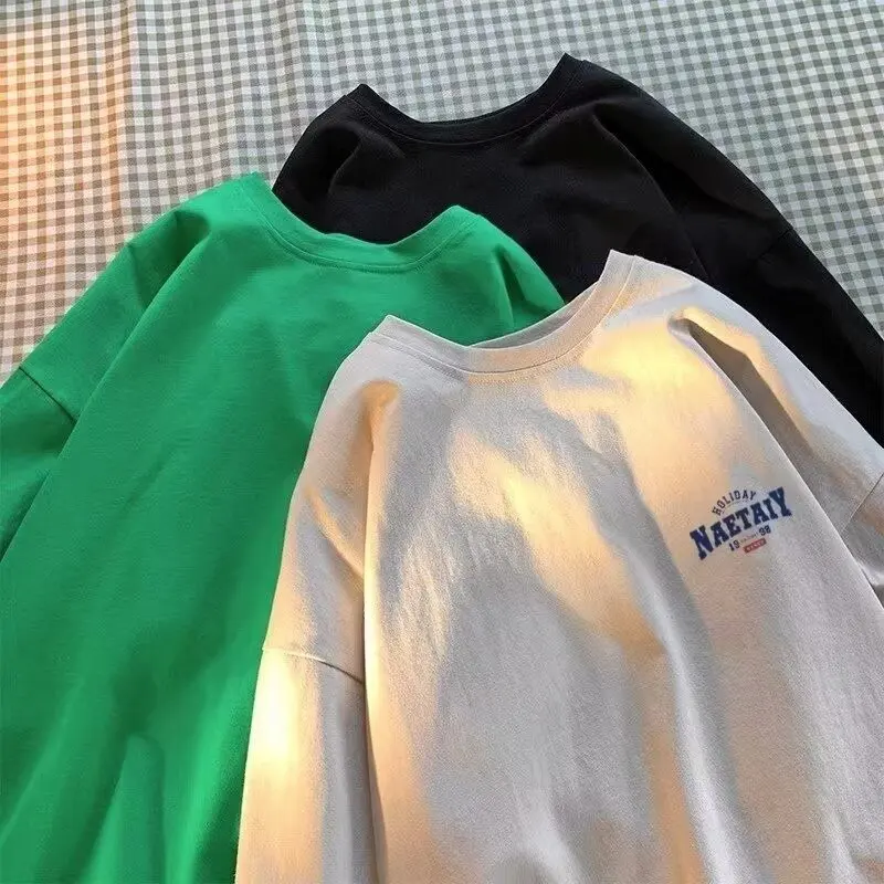 8XL Männer Übergroße Mode Lose Amerikanischen Vintage Brief – Bild 6