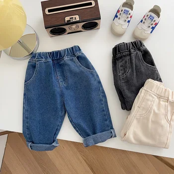 MILANCEL Babyhose, solide Kinderjeans, lässige Jungen-Jeanshose, weiche Mädchen-Modehose
