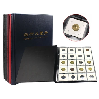 Münzalbum-Sammelbuch Euro mit 200 Fächern Münzbinderbögen für 5,1 x 5,1 cm große Papphalter