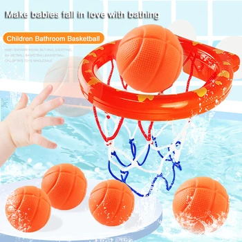 Baby Badespielzeug Mini Schießkorb Rahmen Spielzeug Badewanne Schießen Basketball Spielen Wasserspiel