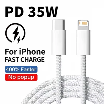 Geflochtenes USB-C Ladekabel für iPhone 35 W PD, 1 m oder 2 m