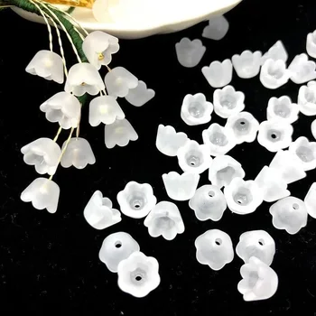 Transparente Acrylperlen Tulpe Blume Maiglöckchen für Schmuckherstellung DIY Armband Halskette Bastelmaterial