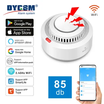360 ° Umfassende Erkennungsfunktionen, Tuya Smart WiFi-Rauchmelder, Fernüberwachung der Sicherheit zu Hause