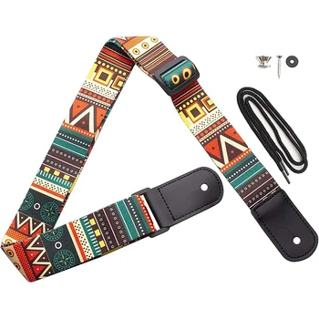 Ukulele-Gurt mit schönem künstlerischem Muster, verstellbarer Ukulele-Schultergurt für Mädchen und Kinder
