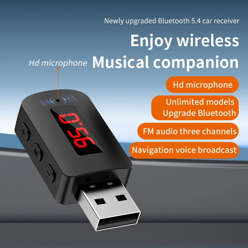 Bluetooth 5,4 Auto FM Sender Empfangen Mini USB – Bild 2