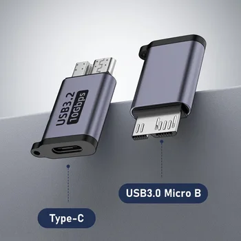 Micro B USB C 3,0 Stecker auf Typ C Buchse Adapter Typ C USB 3,0 Micro B Stecker für externe Festplatte