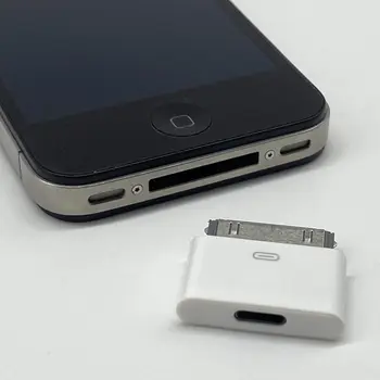 USB-C-auf-30-Pin-Adapter, Typ-C-8-Pin-auf-30-Pin-Lade- und Synchronisationskonverter für iPhone 4, 4S, iPad 2