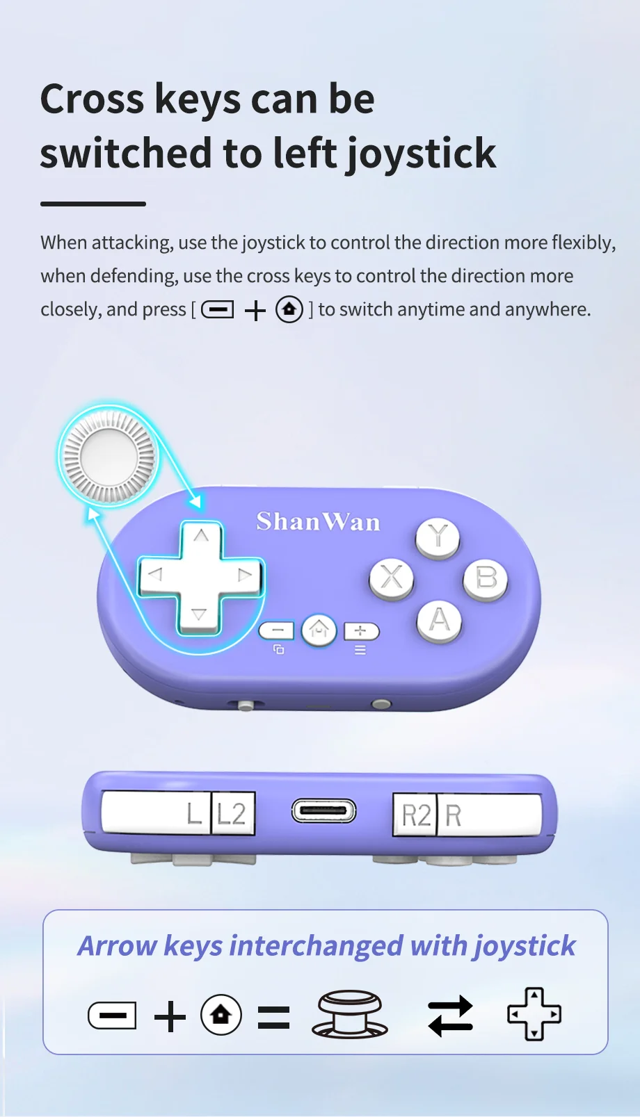 Q36XDV Mini-Game-Controller, tragbare Taschencontroller für – Bild 4
