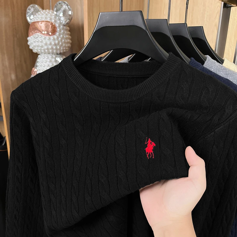 Heißer High-End-Luxus Mann Langarm Strickwaren Rundhals Kein – Bild 6