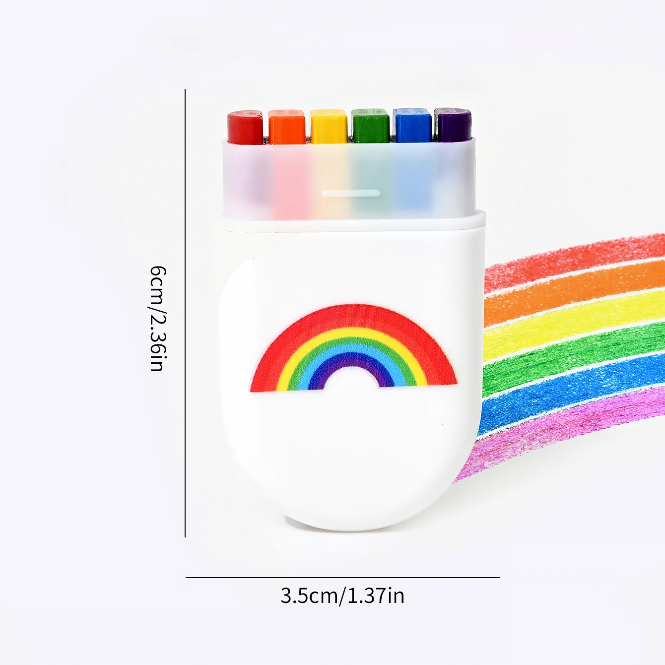 2-teiliges Regenbogen-Wachsmalstift-Set für – Bild 6