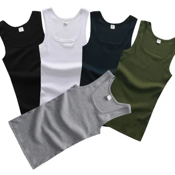 HEIßER Sommer Plus Größe Männliche Kleidung Tank Tops 100% Reine Baumwolle Ärmelloses Fitness T-shirt