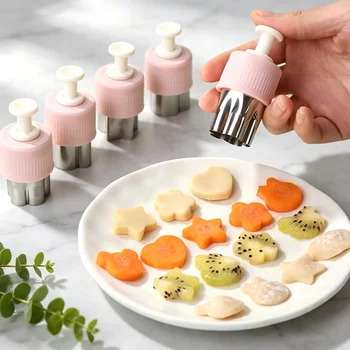Obst- und Gemüse-Ausstechformen-Set, lebensmittelechter Edelstahl, Schmetterlingsformen, klare (8 Stück)