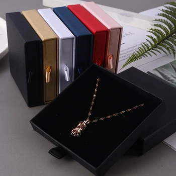 Dicke Kraft papier Schublade Schmucks cha tulle Gruß karte für Halskette Armband Ring Geschenk Vitrine