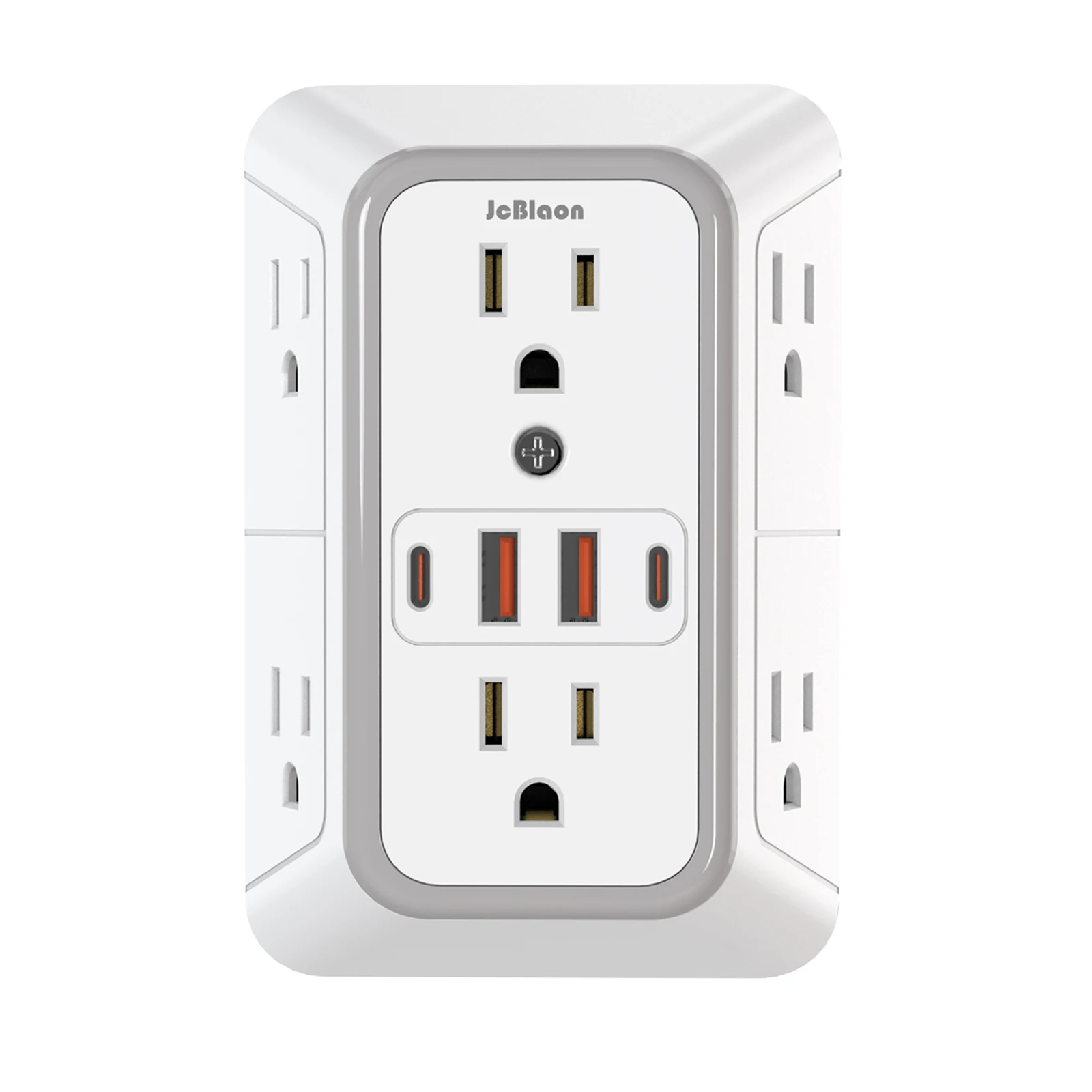 US-Stecker-Steckdosenleiste mit 6 AC-Steckdosen, 4