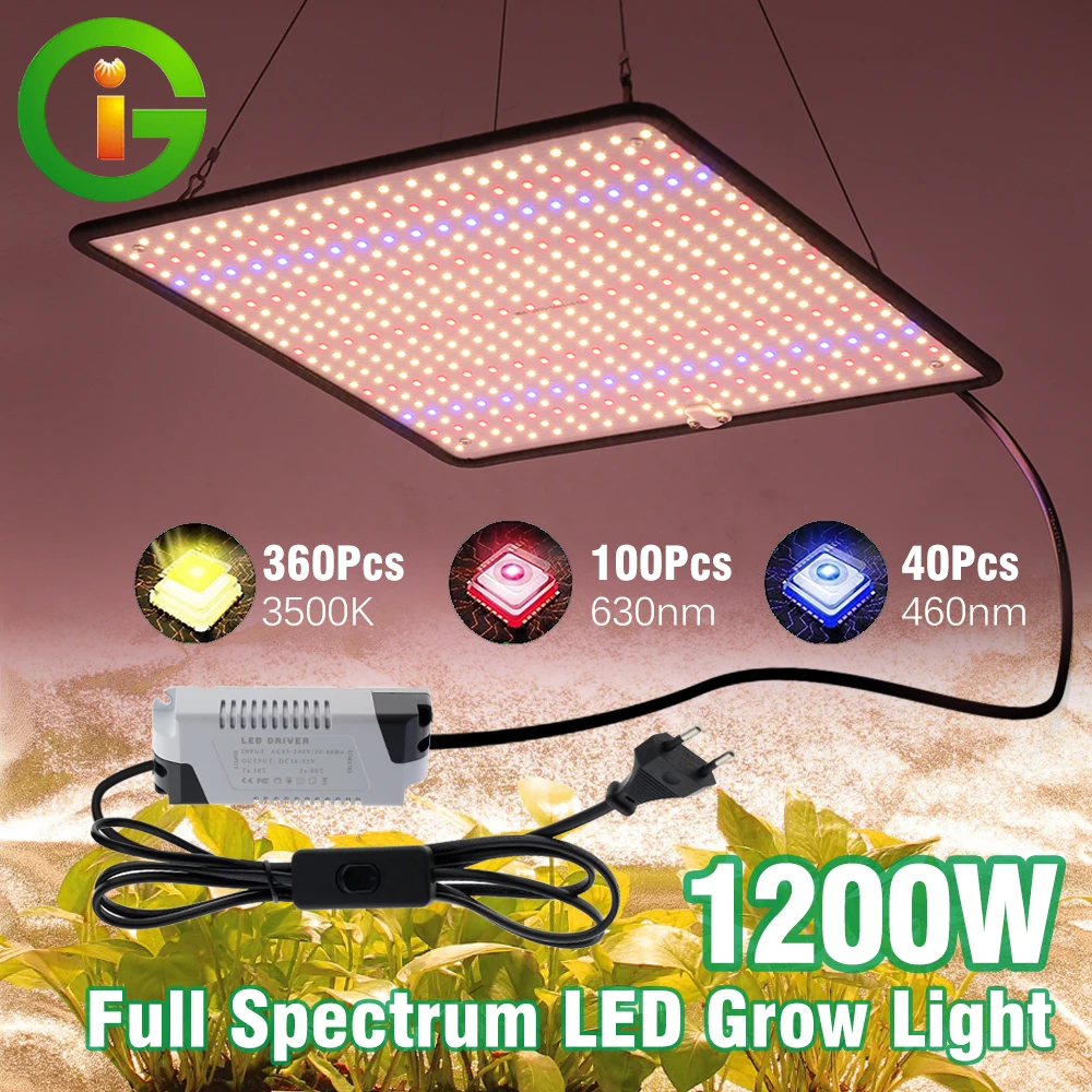 LED-Wachstumslicht, Vollspektrum, Phyto-Lampe, AC85–240 V, 40