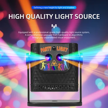 USB-betriebene Laser-Stroboskop-Partylichter DJ Disco-Projektoren Tragbare Familien-Camping-Dekorationen