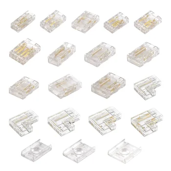 COB-LED-Drahtverbinder, 5, 8, 10 mm Verbindung, lötfreie Mini-Schnalle, FCOB, RGB, CCT, LED-Streifen, Lichter