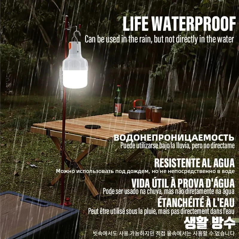 Outdoor USB wiederauf ladbare LED-Lampen Glühbirnen hohe – Bild 2