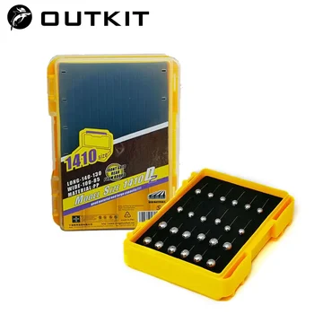 OUTKIT Doppel Seite Angeln Tackle Boxen Angeln Locken Jig Kopf Box Organizer Angeln Köder Tackle Lagerung Fall