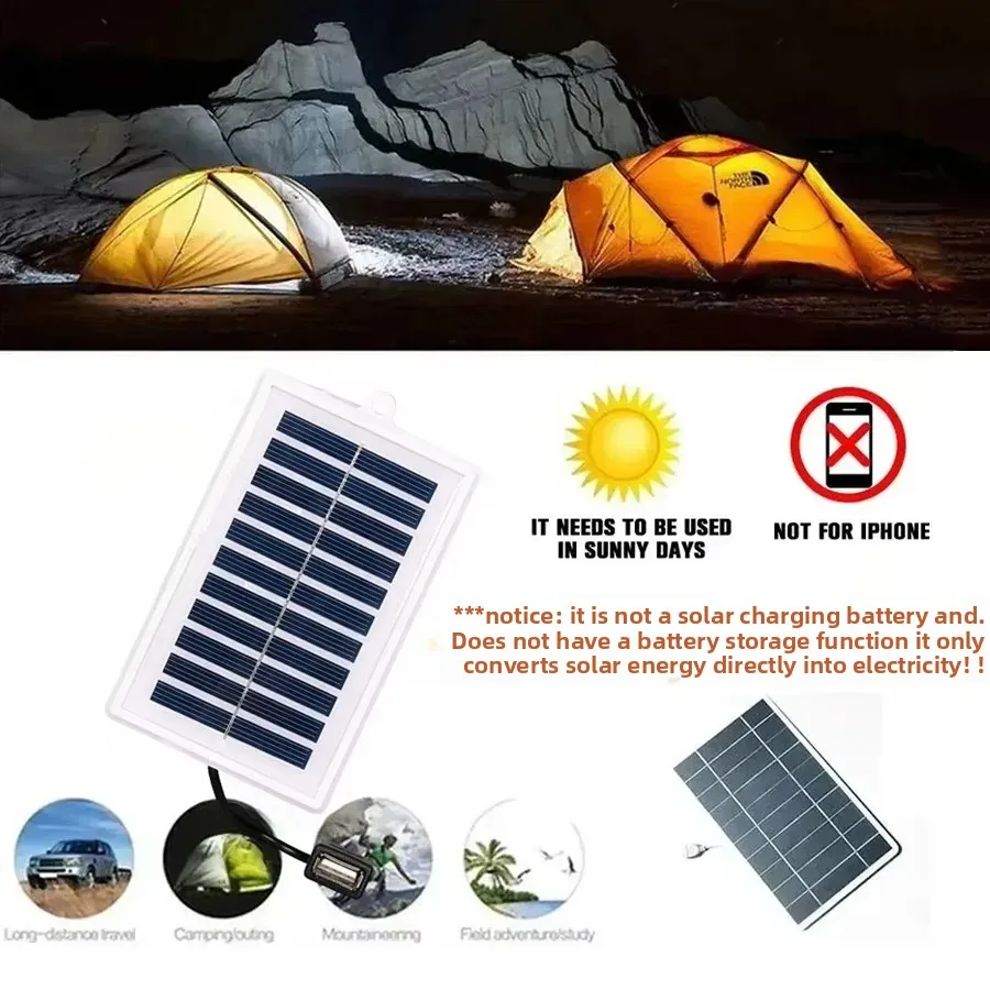 Tragbares Solar-Ladegerät mit USB-Ausgang, 1 oder 2 Stück – Bild 2