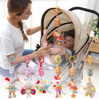 Baby Sensorische Hängende Rasseln Weiches Lernspielzeug Plüschtiere Kinderwagen Säuglingsauto Bett Kinderbett