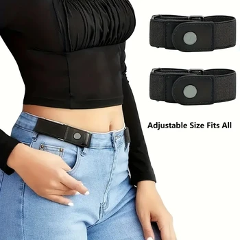 Keine Schnalle Elastische Gürtel Für Frauen Männer Unisex Stretch Gürtel Für Hosen Jeans Casual (2 Stück)