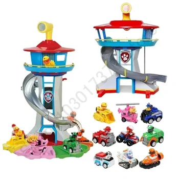 Paw Patrol Spielzeugset Cartoon Anime Figuren Patrol Canine Chase Skye Rebound Fahrrad Heimdekoration Kinder