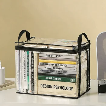 Faltbare Buchbox für Studentenwohnheim, Klassenzimmer, Buch-Organizer, transparent, wasserdicht, für den