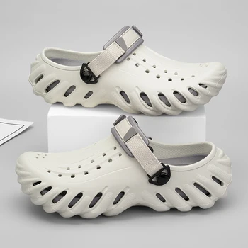 Marken-Herren-Slipper - Weiche und bequeme perforierte Outdoor-Schuhe, wasserdicht, höhenerhöhend, coole