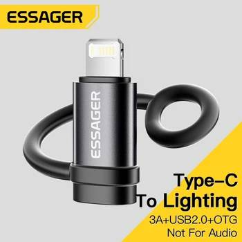 Essager-Beleuchtung auf Typ-C-Adapter, 3 A, schnelles Aufladen, IOS-Buchse auf Typ-C-Stecker, für iPhone 15