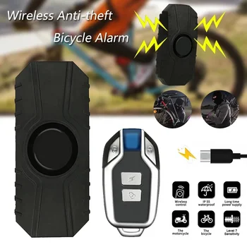 Drahtlose Fahrrad Vibration Alarm USB Ladung Wasserdichte Motorrad Elektrische Fahrrad Alarm Fernbedienung