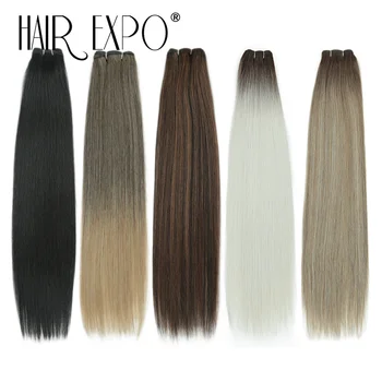 26" Bio Glattes Haar Bundles Natürliche Weiche Hitzebeständige Faser Synthetische Faser Haarverlängerungen