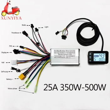 24V 36V 48V Elektrofahrrad Bürstenloser Motor-Controller 350W 20-25A mit UART NO.2 P3 LCD-Display-Set