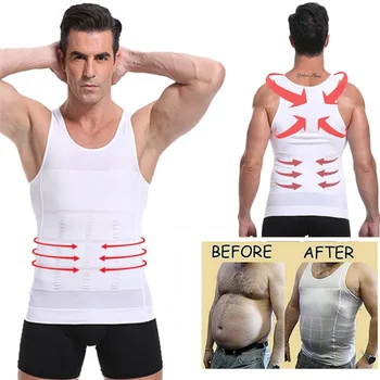 Männer Abnehmen Körper Shapewear Korsett Weste Hemd Kompression Bauch Kontrolle Schlanke Taille Cincher