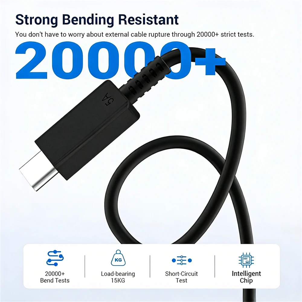 USB-C auf USB-C Kabel 45 W PD, 5 A, für Samsung Galaxy – Bild 2
