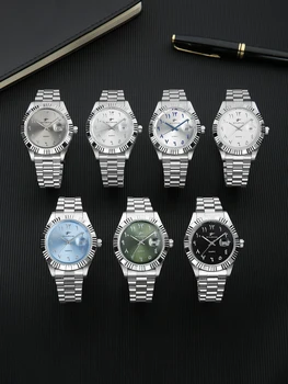 Herren-Business-Armbanduhr, gefertigt aus robustem Edelstahl, mit einem Gehäuse aus Silberlegierung