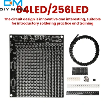 64/256LED Rot Display LED SMD Dot Matrix Werbung Bildschirm Kit 0-9 Digital Display Spaß DIY Elektronische kit