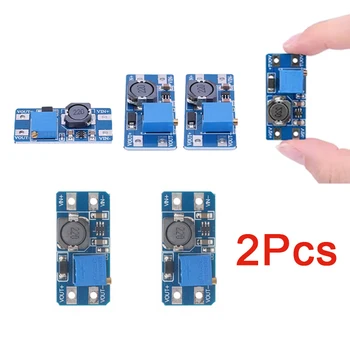 MT3608 Einstellbare Boost Modul DC-DC Step Up Converter Modul 2A Max 2V-24V zu 5V 9V 12V 28V Booster (2 Stück)