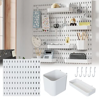 Oder 1 Satz Wandregal Stecktafel Display DIY Stecktafel Kit Lochbrett für Wandpaneele Home Decor Hängende