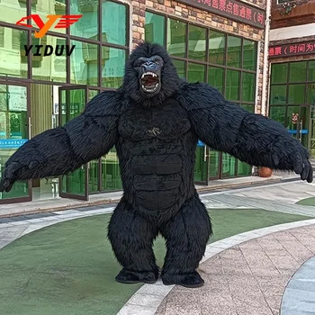 Aufblasbare 2M/2,6M/3M Big King Kong Gorilla Maskottchen Cosplay Kostüme Party Werbung Plüsch cartoon Puppe