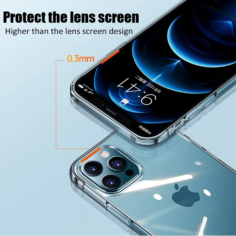 Ultradünne, klare Handyhülle für iPhone 11 12 13 14 15 16 Pro – Bild 2