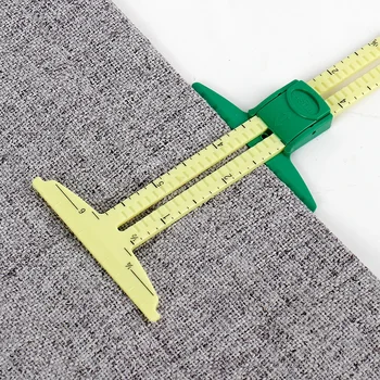 5-IN-1 Nähen Naht Lineal Mess Gauge Patchwork Quilten Schneider Lineal Sizer Helfer Aluminium Kunststoff