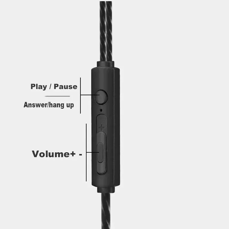 3,5mm Wired Kopfhörer In Ear Headset HIFI Schwere Bass – Bild 3